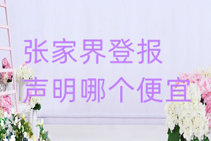 張家界登報(bào)聲明哪個(gè)便宜