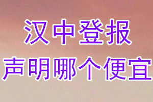 漢中登報(bào)聲明哪個便宜