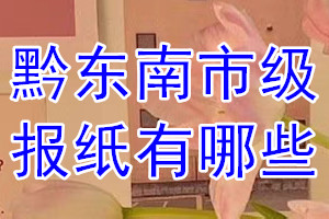 黔東南市級報(bào)紙有哪些